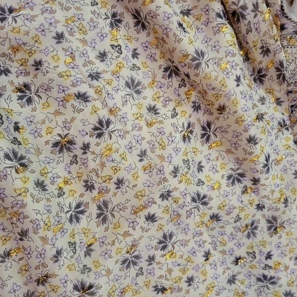 Ann Taylor Pearl Blush Paisley Floral Balloon Sleeve Midi Dress Size Small P - Picture 8 of 10